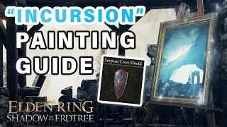 How to Solve Incursion Painting  Serpent Crest Shield ► Elden Ring DLC [upl. by Odidnac]