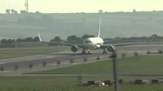 Powerful loaded Thomson 767 Takeoff  Bristol Airport 4913 [upl. by Friedly232]