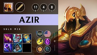 Azir Mid vs Twisted Fate Unstoppable  NA Challenger Patch 1417 [upl. by Darsey]