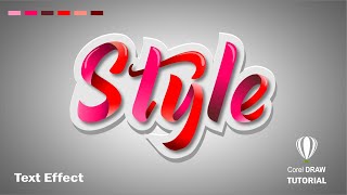 Ribbon Text Effect  Made with Corel Draw [upl. by Nevada]