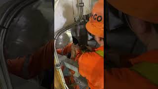 Reciprocating compressor discharge valve installation [upl. by Ynwat]