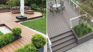 Decking ideas for small gardens  backyard deck ideas for small yards  pallet decking idea  design [upl. by Irodim]