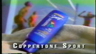 Coppertone Sport Sunscreen 1993 Commercial [upl. by Allerim834]