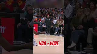 Nic Claxton clothesline opponentATLHawks brooklynnets ScriptedHighlights [upl. by Ivek]