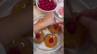 CUTEST REINDEER DONUTS🎄 The only donuts you will be making this holiday season christmas momhack [upl. by Amal158]