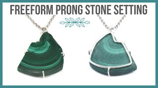 Freeform Prong Stone Setting Tutorial  Beaducationcom [upl. by Nnyliram941]