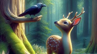 Friendship Story of crow and deerMoral story for kidsshort viralvideo trendingvideomotivation [upl. by Ydeh]