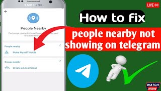 telegram nearby feature not working l nearby people not showing on telegram [upl. by Farrow924]