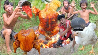 Jungle Cooking Chicken vs BigChicken Showdown [upl. by Htilil]