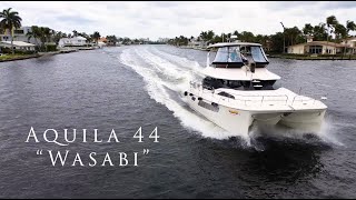 Power Catamaran For Sale  2018 Aquila 44 quotWASABIquot [upl. by Crain]