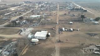 02282024 Fritch Tx  Aerial View of Destruction From Wildfire [upl. by Anigger]