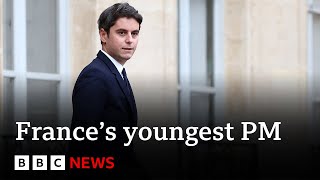 Gabriel Attal becomes France’s youngest prime minister  BBC News [upl. by Hyatt]