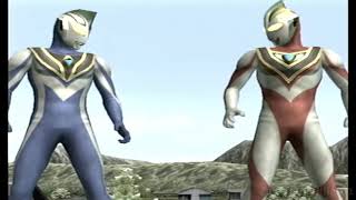 Ultraman Fighting Evolution 3  Tag Mode with Gaia and Agul [upl. by Lehet]