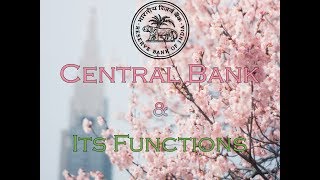 Economics Project Class 12 on Central Bank And its Functions [upl. by Jeromy]