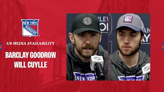 NYR Practice Barclay Goodrow and Will Cuylle Media Availability  May 8 2024 [upl. by Ashok656]