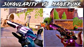 Singularity Sheriff VS Magepunk Sheriff Comparison  Which One Is The Best Sheriff Skin In Valorant [upl. by Eanehs]