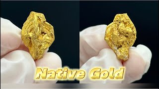 Chinese mineral specimen Native Gold from Sichuan China [upl. by Ozkum994]