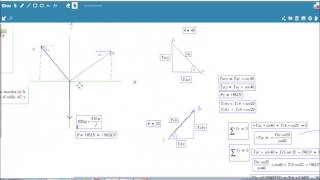 COMPONENTES RECTANGULARES calculo de tensiones fuerzas [upl. by Marmion]
