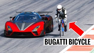 2022 SSC Tuatara Aggressor vs Bugatti Bicycle Monster at Monza [upl. by Lin]