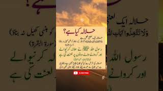 Halala Kiya Ha  What Is Halala halala knowledgepedia854 ytshorts islamicquotes islamic [upl. by Astred731]