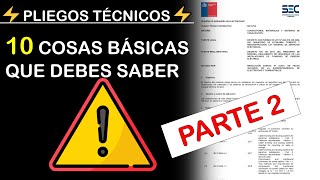 Pliegos técnicos ⚡🔟 cosas básicas que debes saber ❗ Parte 2 [upl. by Neelyad329]