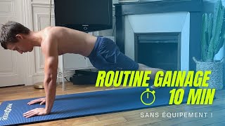 Routine gainage  Renforcez intelligemment vos abdos et votre dos KINE [upl. by Kram]