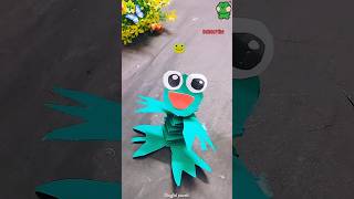 Easy kids frog paper craft🐸✨😨shorts trending viralvideo funny story art diy kids craft yt [upl. by Refotsirk342]