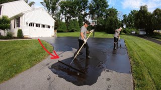 Professional Driveway Sealcoating 57 quotBlue Sky Black Drivewayquot [upl. by Richer468]