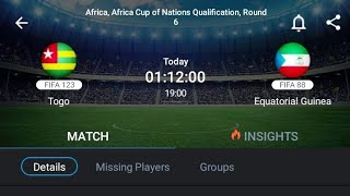 LIVE Togo VS Equatorial Guinea Africa CAF of nations qualifications Round 6 [upl. by Hardden]