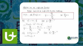 Afleiden van een impliciete functie dmv de Impliciete Functie Stelling [upl. by Adoh]