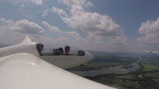 Jan flies the Duo Discus at Chicago Glider Club [upl. by Mighell]