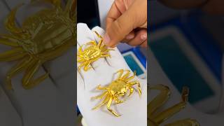 24K gold crab manufacturing processgoldprocessing goldfactory [upl. by Zonda13]