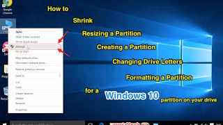 How to Create a Partition on Windows 10 [upl. by Lleda]