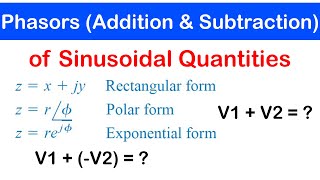 31  Phasor Addition and Subtraction of Sinusoidal Quantities  Phasor Diagrams knust [upl. by Kirsch628]