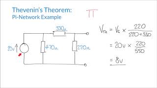 Applying Thevenins Theorem to Pi Networks [upl. by Kirenoj]