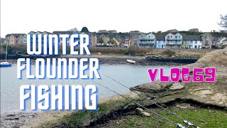 Sea Fishing Uk  Winter Flounder Fishing With Pop Up Spinner Rigs  Hooe Lake Plymouth  Vlog69 [upl. by Arawaj]