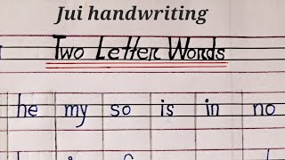 Two letter words writing practic । Handwriting practice on 4 line page । amazing writ [upl. by Adirehs793]