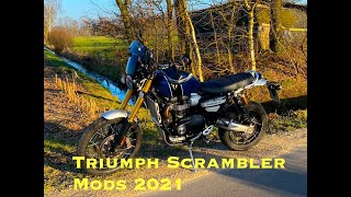 My Triumph Scrambler 1200 XE mods 2021 [upl. by Meekah]