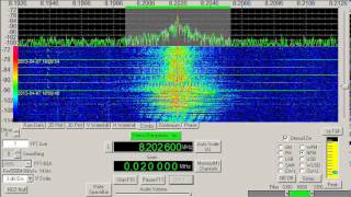 Unknown shortwave signal Music 82026 kHz NFM mode April 07 2013 1700 UTC [upl. by Eugenie]