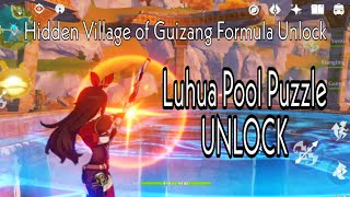 Hidden Palace of Guizang Formula Genshin Impact  Luhua Pool Puzzle [upl. by Alpers423]