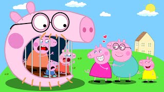 Peppa turns into a giant cage Peppa Pig Funny Animation 02 [upl. by Smada]