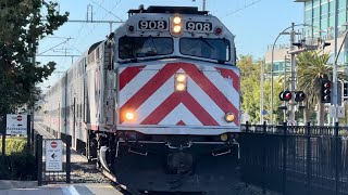 Railfanning Redwood City Station 91924 4K [upl. by Rebhun41]