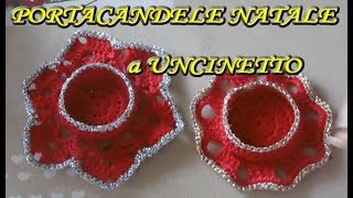 PortaCandele Elegante a Uncinetto per Natale Tutorial [upl. by Carine513]