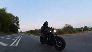 Custom HarleyDavidson FortyEight bobber ride along [upl. by Ynaittirb]