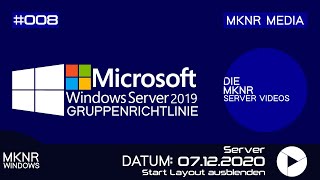 Start Layout ausblenden  GPO  Windows Server 2019 [upl. by Ahtera]