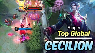 Mosquito Slap  Top Global Cecilion User  Mobile Legends [upl. by Oilisab208]