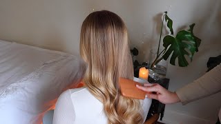 ASMR Hair Play and Scalp Massage  Jade Sticks Brushing Tingly Scratches on Katelyn Whisper [upl. by Mogerly]