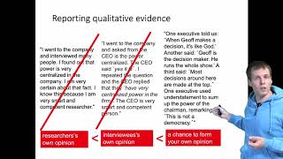 Eisenhardts approach to presenting qualitative evidence [upl. by Nay]