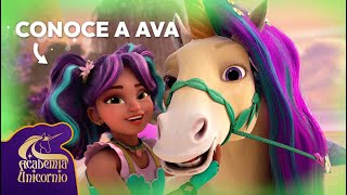 AVA Y LEAF 💜  Academia Unicornio Conoce a los Jinetes  Dibujos Animados para Niños [upl. by Affra17]