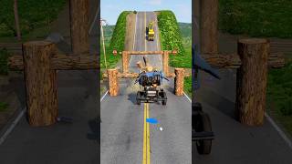 Truck and Cars Vs Log Trap । Car Crash Short Video I Cars Vs Crash BeamNG Drive shorts beamngdrive [upl. by Llehcam]